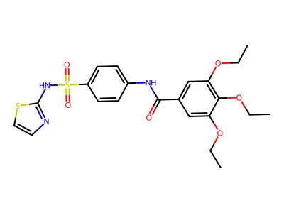 3,4,5-Triethoxy-N-[4-(thiazol-2-ylsulfamoyl)-phenyl]-benzamide structure