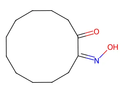 (2Z)-2-hydroxyiminocyclododecan-1-one structure