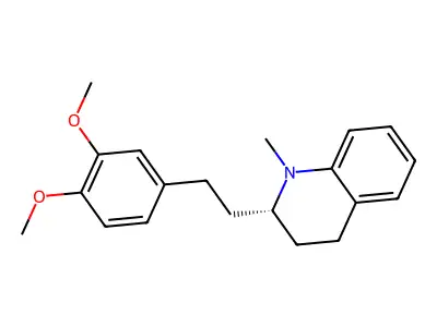 2-[2-(3,4-dimethoxyphenyl)ethyl]-1-methyl-3,4-dihydro-2H-quinoline structure