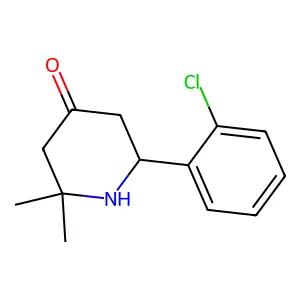 4-Piperidone, 6-(o-chlorophenyl)-2,2-dimethyl- structure