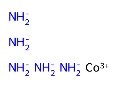 Cobalt-pentammine cation structure