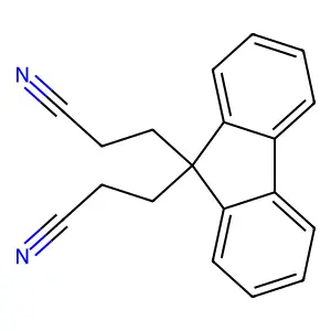 9H-Fluorene-9,9-dipropanenitrile structure