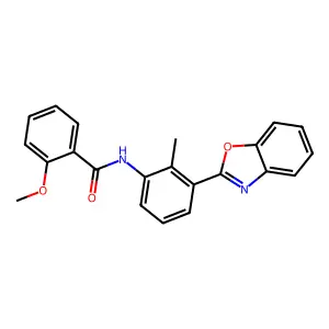N-[3-(1,3-benzoxazol-2-yl)-2-methylphenyl]-2-methoxybenzamide structure