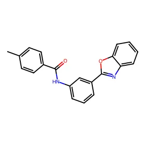 N-[3-(1,3-benzoxazol-2-yl)phenyl]-4-methylbenzamide structure