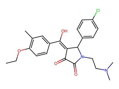 5-(4-chlorophenyl)-1-(2-dimethylaminoethyl)-4-[(4-ethoxy-3-methylphenyl)-hydroxymethylidene]pyrrolidine-2,3-dione structure
