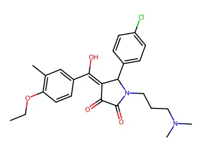 5-(4-chlorophenyl)-1-[3-(dimethylamino)propyl]-4-(4-ethoxy-3-methylbenzoyl)-3-hydroxy-2,5-dihydro-1H-pyrrol-2-one structure