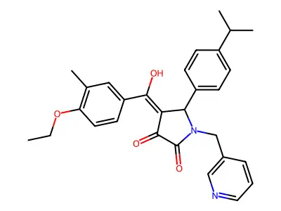 4-(4-ethoxy-3-methylbenzoyl)-3-hydroxy-5-[4-(propan-2-yl)phenyl]-1-[(pyridin-3-yl)methyl]-2,5-dihydro-1H-pyrrol-2-one structure