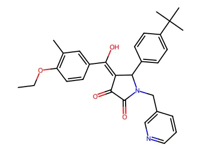 5-(4-tert-butylphenyl)-4-(4-ethoxy-3-methylbenzoyl)-3-hydroxy-1-[(pyridin-3-yl)methyl]-2,5-dihydro-1H-pyrrol-2-one structure