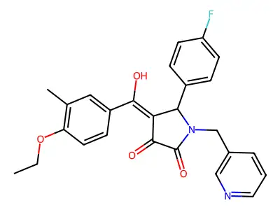 4-(4-ethoxy-3-methylbenzoyl)-5-(4-fluorophenyl)-3-hydroxy-1-[(pyridin-3-yl)methyl]-2,5-dihydro-1H-pyrrol-2-one structure
