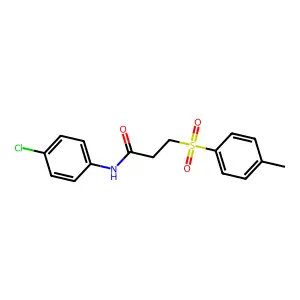 N-(4-chlorophenyl)-3-[(4-methylphenyl)sulfonyl]propanamide structure
