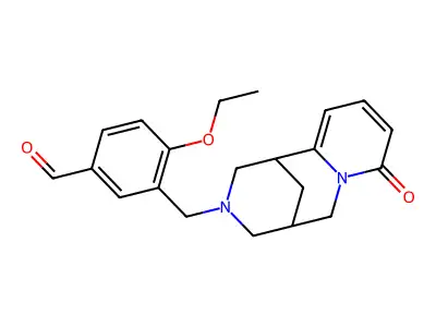 4-Ethoxy-3-[(8-oxo-1,5,6,8-tetrahydro-2H-1,5-methanopyrido[1,2-a][1,5]diazocin-3(4H)-yl)methyl]benzaldehyde structure