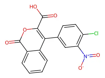 4-(4-Chloro-3-nitrophenyl)-1-oxo-1H-isochromene-3-carboxylic acid structure