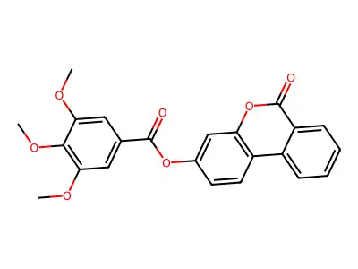 6-oxo-6H-benzo[c]chromen-3-yl 3,4,5-trimethoxybenzoate structure