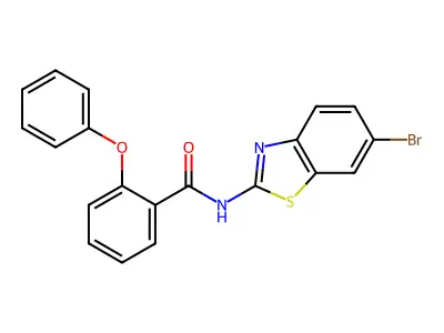 N-(6-bromo-1,3-benzothiazol-2-yl)-2-phenoxybenzamide structure