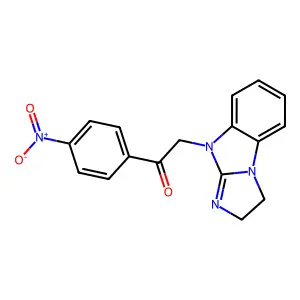 2-(1,2-Dihydroimidazo[1,2-a]benzimidazol-4-yl)-1-(4-nitrophenyl)ethanone structure