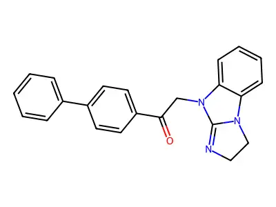 2-(1,2-Dihydroimidazo[1,2-a]benzimidazol-4-yl)-1-(4-phenylphenyl)ethanone structure
