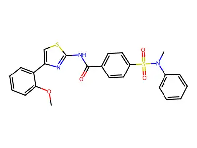 N-[4-(2-methoxyphenyl)-1,3-thiazol-2-yl]-4-[methyl(phenyl)sulfamoyl]benzamide structure