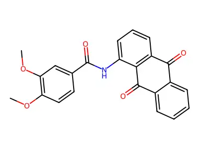 N-(9,10-dioxo-9,10-dihydroanthracen-1-yl)-3,4-dimethoxybenzamide structure