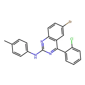6-bromo-4-(2-chlorophenyl)-N-(4-methylphenyl)quinazolin-2-amine structure
