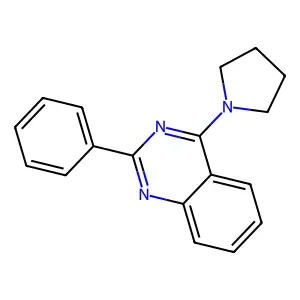 2-Phenyl-4-(1-pyrrolidinyl)quinazoline structure