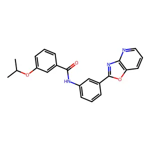 N-[3-([1,3]oxazolo[4,5-b]pyridin-2-yl)phenyl]-3-propan-2-yloxybenzamide structure