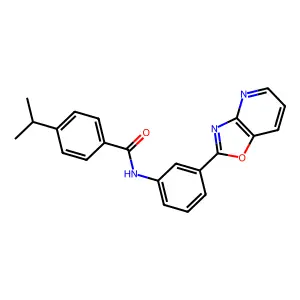N-[3-([1,3]oxazolo[4,5-b]pyridin-2-yl)phenyl]-4-propan-2-ylbenzamide structure