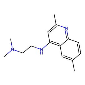 N'-(2,6-dimethylquinolin-4-yl)-N,N-dimethylethane-1,2-diamine structure