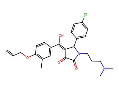 5-(4-chlorophenyl)-1-[3-(dimethylamino)propyl]-3-hydroxy-4-[3-methyl-4-(prop-2-en-1-yloxy)benzoyl]-2,5-dihydro-1H-pyrrol-2-one structure