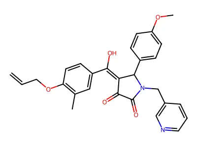 3-hydroxy-5-(4-methoxyphenyl)-4-[3-methyl-4-(prop-2-en-1-yloxy)benzoyl]-1-[(pyridin-3-yl)methyl]-2,5-dihydro-1H-pyrrol-2-one structure