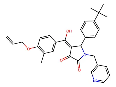 5-(4-tert-butylphenyl)-3-hydroxy-4-[3-methyl-4-(prop-2-en-1-yloxy)benzoyl]-1-[(pyridin-3-yl)methyl]-2,5-dihydro-1H-pyrrol-2-one structure