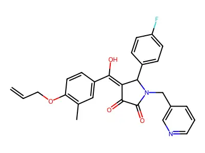 5-(4-fluorophenyl)-3-hydroxy-4-[3-methyl-4-(prop-2-en-1-yloxy)benzoyl]-1-[(pyridin-3-yl)methyl]-2,5-dihydro-1H-pyrrol-2-one structure