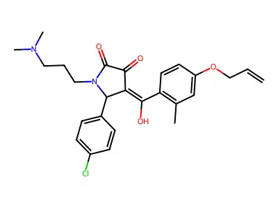 5-(4-chlorophenyl)-1-[3-(dimethylamino)propyl]-3-hydroxy-4-[2-methyl-4-(prop-2-en-1-yloxy)benzoyl]-2,5-dihydro-1H-pyrrol-2-one structure
