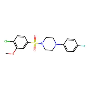 1-((4-Chloro-3-methoxyphenyl)sulfonyl)-4-(4-fluorophenyl)piperazine structure