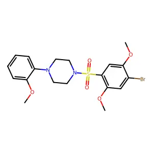 1-[(4-Bromo-2,5-dimethoxyphenyl)sulfonyl]-4-(2-methoxyphenyl)piperazine structure