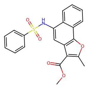 Methyl 2-methyl-5-[(phenylsulfonyl)amino]naphtho[1,2-b]furan-3-carboxylate structure