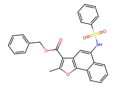 Benzyl 2-methyl-5-[(phenylsulfonyl)amino]naphtho[1,2-b]furan-3-carboxylate structure