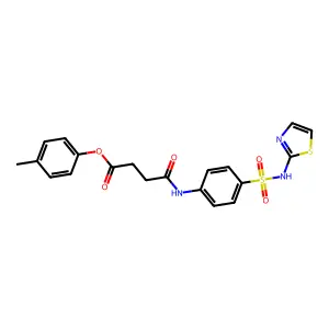 (4-Methylphenyl) 4-oxo-4-[4-(1,3-thiazol-2-ylsulfamoyl)anilino]butanoate structure