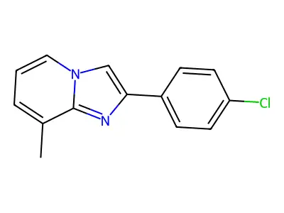 2-(4-Chlorophenyl)-8-methylimidazo[1,2-a]pyridine structure