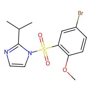 1-(5-Bromo-2-methoxy-benzenesulfonyl)-2-isopropyl-1H-imidazole structure