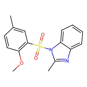 1-(2-Methoxy-5-methyl-benzenesulfonyl)-2-methyl-1H-benzoimidazole structure