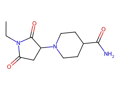 1-(1-Ethyl-2,5-dioxopyrrolidin-3-yl)piperidine-4-carboxamide structure