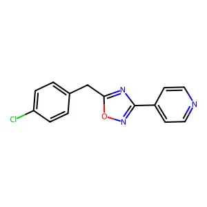4-[5-(4-Chlorobenzyl)-1,2,4-oxadiazol-3-yl]pyridine structure
