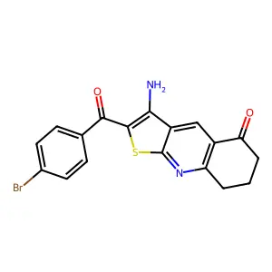3-amino-2-(4-bromobenzoyl)-7,8-dihydrothieno[2,3-b]quinolin-5(6H)-one structure
