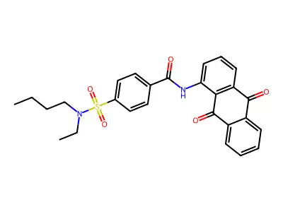 4-[butyl(ethyl)sulfamoyl]-N-(9,10-dioxoanthracen-1-yl)benzamide structure