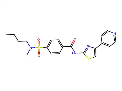 4-(N-butyl-N-methylsulfamoyl)-N-(4-(pyridin-4-yl)thiazol-2-yl)benzamide structure