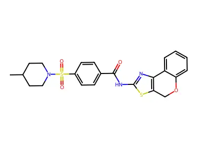 N-(4H-chromeno[4,3-d]thiazol-2-yl)-4-((4-methylpiperidin-1-yl)sulfonyl)benzamide structure