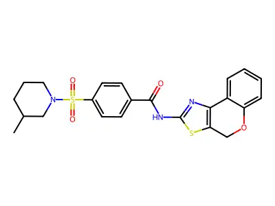 N-(4H-chromeno[4,3-d]thiazol-2-yl)-4-((3-methylpiperidin-1-yl)sulfonyl)benzamide structure
