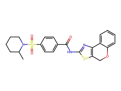 N-(4H-chromeno[4,3-d]thiazol-2-yl)-4-((2-methylpiperidin-1-yl)sulfonyl)benzamide structure