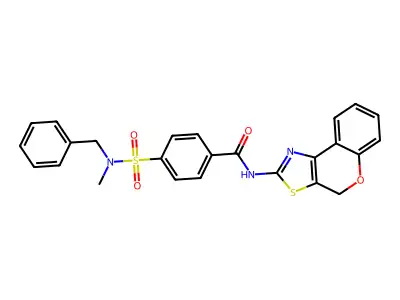 4-[benzyl(methyl)sulfamoyl]-N-{4H-chromeno[4,3-d][1,3]thiazol-2-yl}benzamide structure