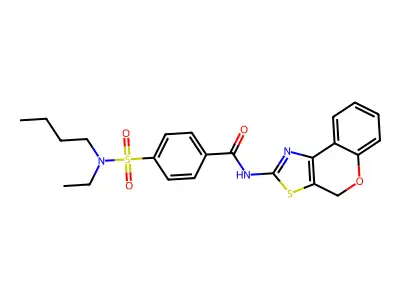 4-[butyl(ethyl)sulfamoyl]-N-{4H-chromeno[4,3-d][1,3]thiazol-2-yl}benzamide structure